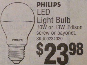 Bunnings special offer Philips LEDbulbs